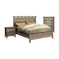thumbnail image 7 of FOA Ackerson 3pc Brown Wood Low Bedroom Set - Queen + Nightstand + Chest, 7 of 7