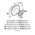 thumbnail image 4 of Amerock Everyday Heritage 1-1/4 in (32 mm) Diameter Satin Nickel Cabinet Knob - 10 Pack, 4 of 4