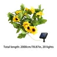thumbnail image 3 of BSJJY Solar Sunflower String Lights Outdoor Waterproof, 78.74in Artificial Flower Fairy String Lights Sunflower Garland with Lights for Garden Patio Fence Yard, 3 of 7