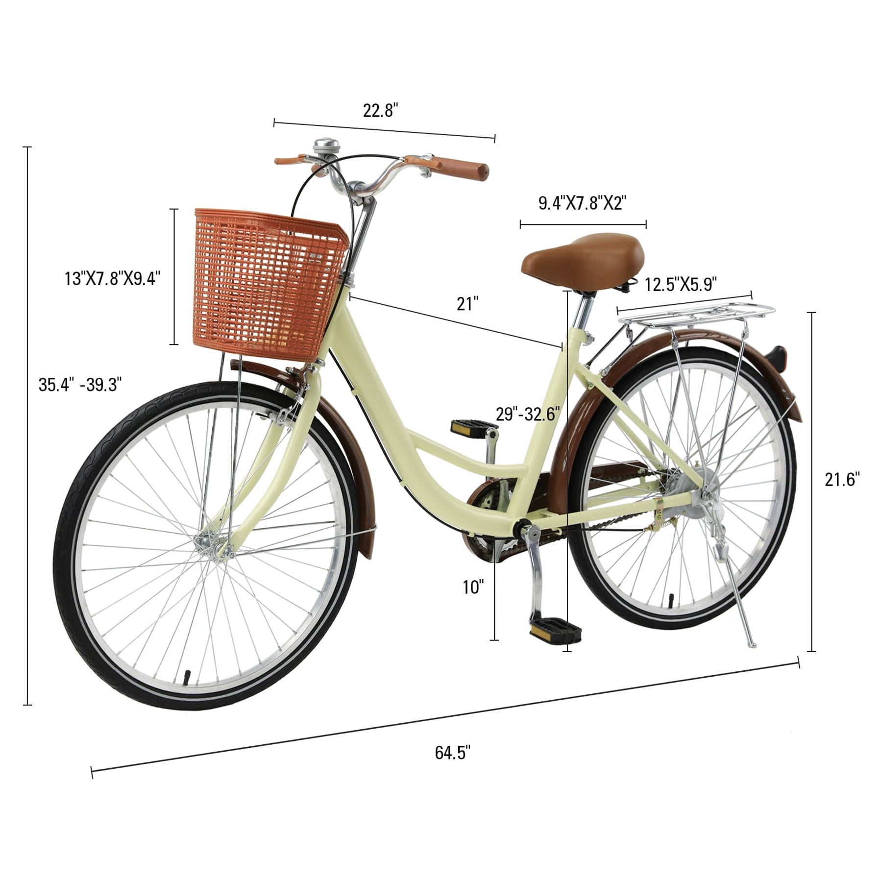 Viribus Extra Cushioned Spring Suspension seat 24'' Cruiser Bikes