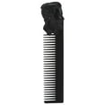 thumbnail image 2 of Portable Zinc Alloy Oil Hair Comb, Lightweight, Rounded Teeth, Carving Technology for Hair Salon Home, 2 of 7