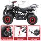 thumbnail image 5 of Cuatrimoto a Gasolina 49cc 2T Suspensión de Resorte Arranque Manual Freno de Disco Carga Máx 50 kg Hasta 40 km/h - Negro, 5 of 8