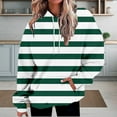 thumbnail image 2 of Bovemsi Sweatshirt for Women Oversized Striped Plus Size Sweatshirts Long Sleeve Sweaters Pullover Fall Clothes With Pocket Comfort Hoodie, 2 of 9