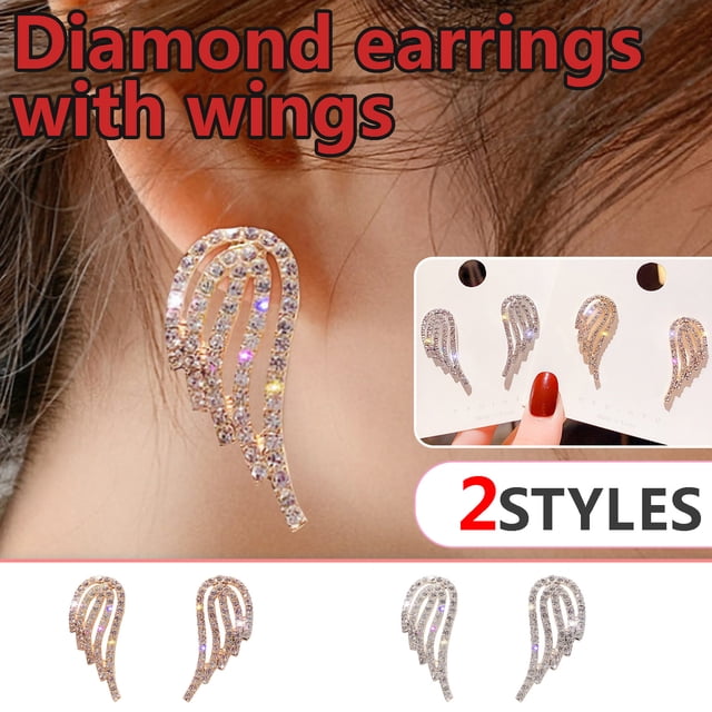 EGNMCR Boucles d'Oreilles pour Femmes Boucles d'Oreilles avec Diamant Boucles d'Oreilles Mode Personnalisées Boucles d'Oreilles à Épingle Boucles d'Oreilles à Épingle