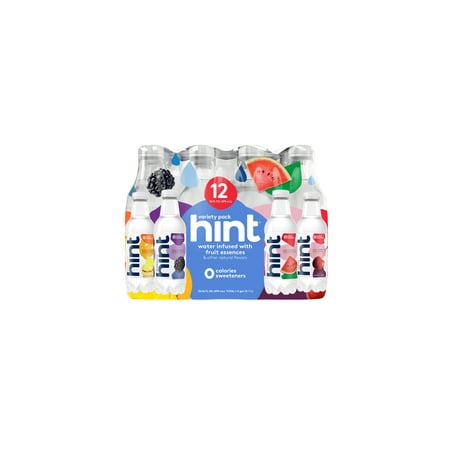Hint Water Best Sellers Variety Pack, (Pack of 12) 16 Ounce Bottles, 3 Bottles Each of: Cherry, Watermelon, Pineapple, and Blackberry, Unsweet Water with Zero Diet (Cities With The Best Water)
