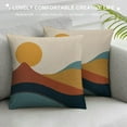thumbnail image 3 of GOSMITH  Sun Moon Sunset Sunrise Pillow Covers Bohemian Mountain Abstract Golden Light Cactus Square Throw Pillow Case Sofa Bedroom Office Car Living Room Decoration, 3 of 5