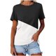thumbnail image 1 of Camiseta de Manga Corta de Cuello Redondo, Casual para la Primavera Y la Fiesta de la Mujer de los Tops de Verano, 1 of 4
