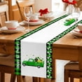 thumbnail image 5 of St. Patrick's Day Table Runner - 36 Inch Long Spring Lucky Dogs Green Grass Truck Plaid Cotton and Linen Blended Dress Scarves Farmhouse Table Runner for Kitchen Dining, Coffee Table, 13" x 36", 5 of 8