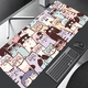 thumbnail image 1 of Alfombrilla para teclado con nubes de gato negro, alfombrilla para ratón extendida con borde de bloqueo, almohadilla de protección para escritorio de oficina, color rosa y morado, XXL, 1 of 5
