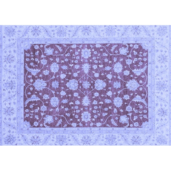 Ahgly Company Indoor Rectangle Abstract Blue Modern Area Rugs, 3' x 5'