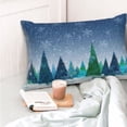thumbnail image 4 of Honeii Christmas Trees Print Pillow Cases,Plush Throw Pillow Covers,Decorative Pillowcase for Sofa, Couch, Living Room-14"x20", 4 of 6