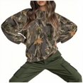 thumbnail image 4 of Womens Long Sleeve Shirts 2026 Fashion Country Camo Maple Graphic Shirt Casual Oversized Crewneck Pullover Tops, 4 of 9