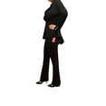 thumbnail image 3 of OrlyCollection Womens Peplum Blazer with Silver Buttons High Low Jacket (Black,1X), 3 of 5