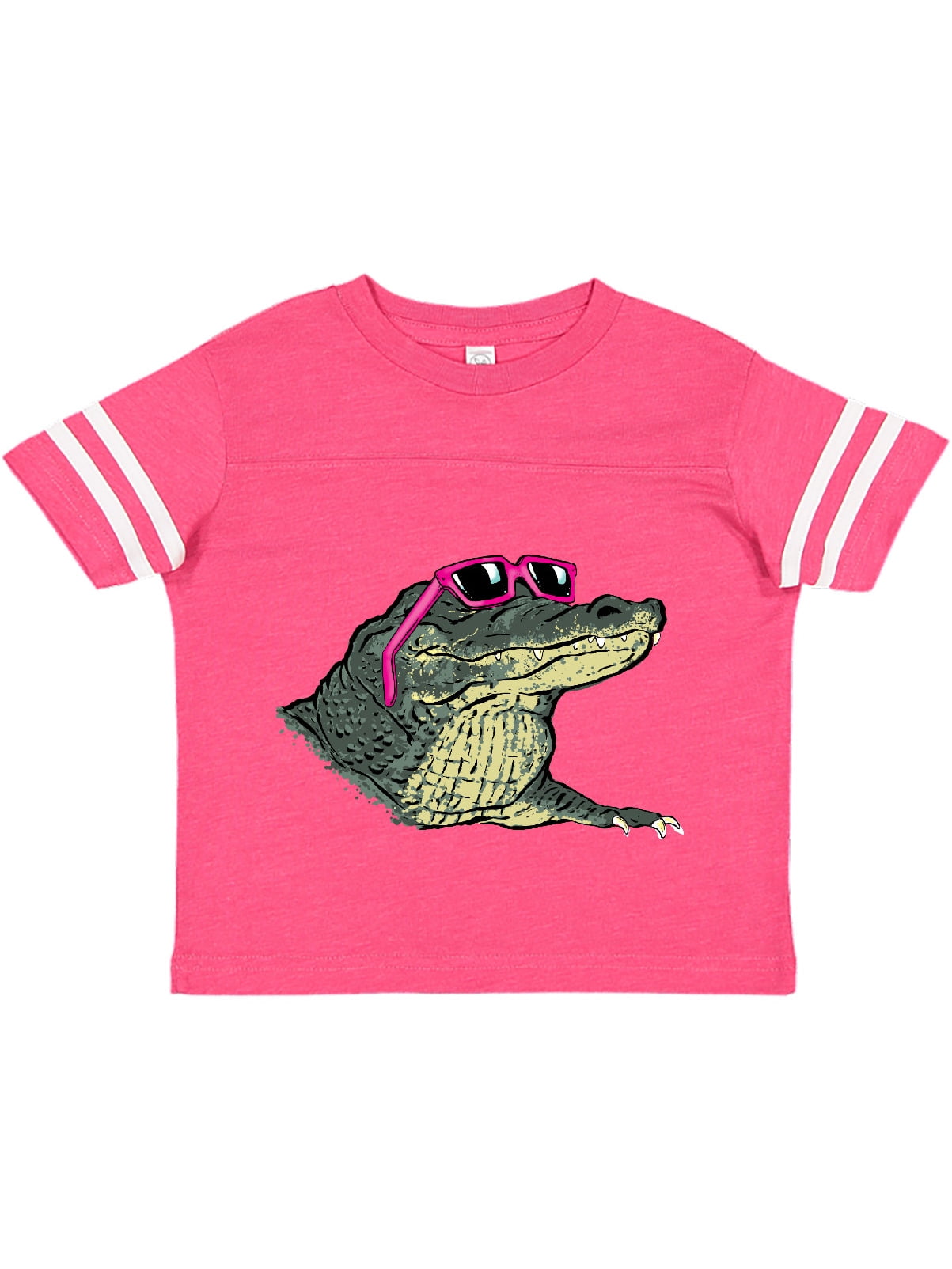 Inktastic Sunny Gator in Pink Sunglasses Toddler Short Sleeve T-Shirt ...