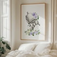 thumbnail image 5 of Raccoon, Forest Animals, Woodland Animals, Boho, Purple Flowers, Gender Neutral Nursery - Illustration Animal Watercolor Floral Whimsical Woodland Flowers Oak Framed Wall Art Print 18 x 24 inches, 5 of 12