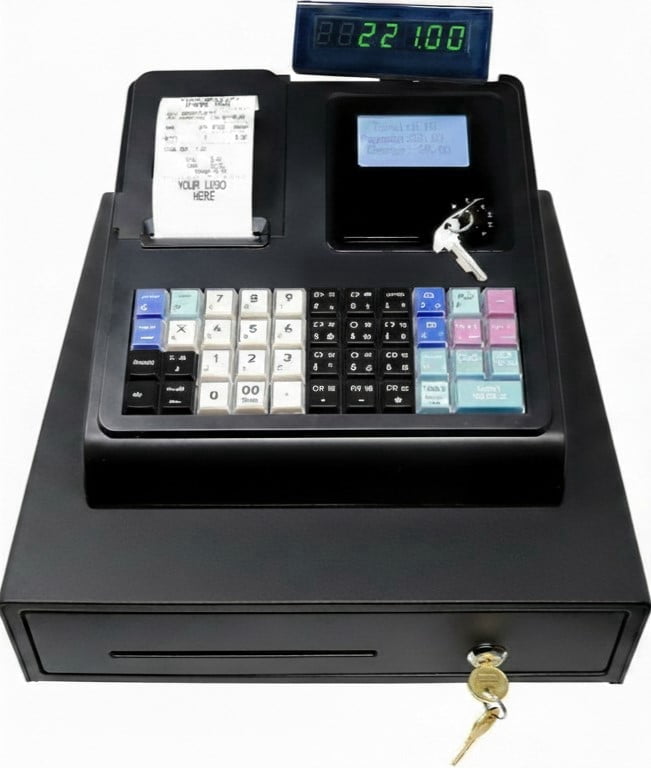 Sharp XE-A407 Business POS Machine, Thermal 99 Dept Cash Register