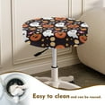 thumbnail image 3 of SEANATIVE Halloween Cute Ghost Round Stool Cover Size S 2pcs Pumpkin Cushioned Bar Stool Covers Round 13"-15" Size M Circle Stool Seat Covers Home Decor, 3 of 7