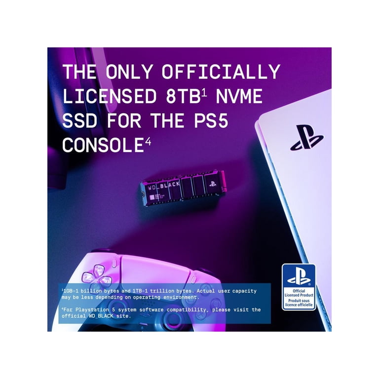 WD_BLACK 8TB SN850P NVMe SSD for PS5 Consoles, Internal M.2 2280