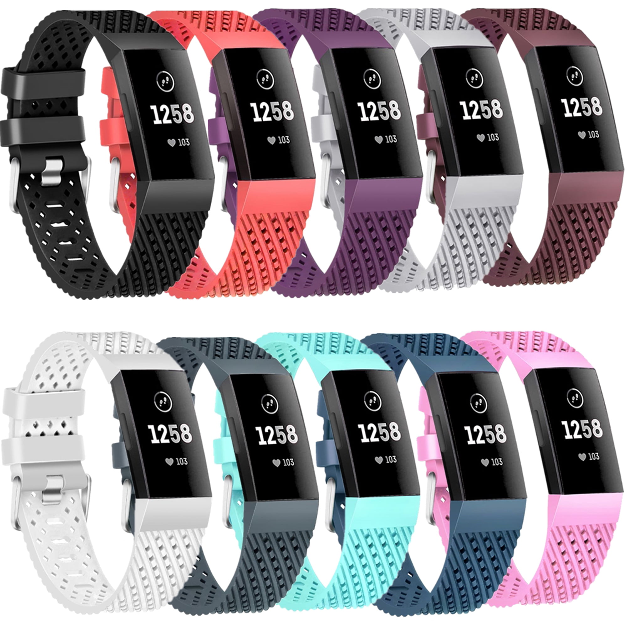 Fiber Band Breathable Replacement Wristband Wrist Strap For Fitbit Charge 3 