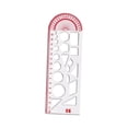 thumbnail image 5 of Multifunctional Geometric Ruler, Drafting Drawings Stencils Ruler, Mathematics Learning Geometry Ruler, Multiple Shapes Drawings Template Ruler Clear, 5 of 10