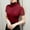 Wine-women summer top, variante sur Yourumao Hauts à Col Roulé pour Femmes Chemises Décontractées Habillées à Col Rond Blouses Confortables de Couleur Unie T-shirts Ajustés pour le Bureau