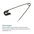 thumbnail image 4 of Uxcell 2.17 Inch Metal Sewing Pins Safety Pins with Box for Office Home Black 120 Pack, 4 of 4