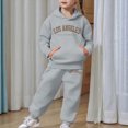 thumbnail image 5 of Gibobby Toddler Baby Girls Soft Clothes 12 24 Months 2T 3T 4T Long Sleeve Romper Jumpsuit Pants Outfit Set(10-11 Years,Grey), 5 of 7