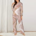 thumbnail image 3 of Bingfone Womens Pajama Sets Rose Gold Glitter Splatter Print,Long Sleeve Loungewear Pajamas Set-Small, 3 of 9