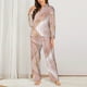 thumbnail image 2 of Fotbe Rose Gold Glitter Splatter Conjunto de Pijama de Manga Larga para Mujer con Estampado, Ropa de Dormir de 2 Piezas, Conjunto de Casa Suave y Cómodo con Bolsillos-XX-Large, 2 of 7