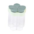 thumbnail image 2 of AMLESO Transparent 5 Grids Flip Spice Shaker Jars Net Shaped Pouring Port Green, 2 of 4
