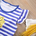 thumbnail image 6 of Summer Children Baby Girls Kids T-shirt Tops Striped + Shorts Pants Outfits Set tracksuit for girls girls clothes clothing sets, 6 of 6