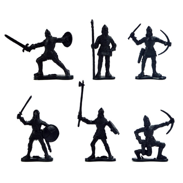 GLOGLOW Figuras de acción Modelo de Soldado Militar estático Caballos Medievales y Figuras de Guerrero Modelo de Juguete para ni?os Ni?os Mayores de 3 a?os(28 Piezas) soldado de Higoodz juguetes de los niños