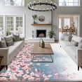 thumbnail image 3 of Spring Pink Flowers Large Area Rugs 8x10 ft Watercolor Cherry Floral Washable Rug Non Slip Indoor Carpet Absorbent Floor Mat for Living Room Bedroom Dining Room, 3 of 9