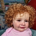 thumbnail image 3 of Muñeca Reborn Ardol 26 Realistic Baby con pelo rizado y mono rosa, 3 of 5
