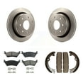 thumbnail image 1 of Transit Auto Rear Disc Rotors Semi-Metallic Pads and Parking Brake Shoes Kit for Car 2012-2014 Ford F-150 with 7 Lug Wheels K8F-104566, 1 of 11