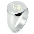 thumbnail image 1 of Sterling Silver Treble Clef Heart Engraved Round Flat Top Polished Ring, 1 of 1