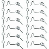 12pcs 1.5 Inch Cabin Hook and Eye Latch with Mounting Screws, for Wood Gate Door Swivel Window