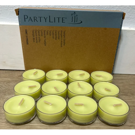 Partylite 12 Pack Tealite Candles - Geranium Citronella V04560 - Nib