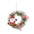 thumbnail image 2 of Titcea Christmas Ornaments Wreath, 6 Inch Hanging Santa Wreath Pendant with Pinecones&Berry, Unique Xmas Tree Decor Indoor, 2 of 6