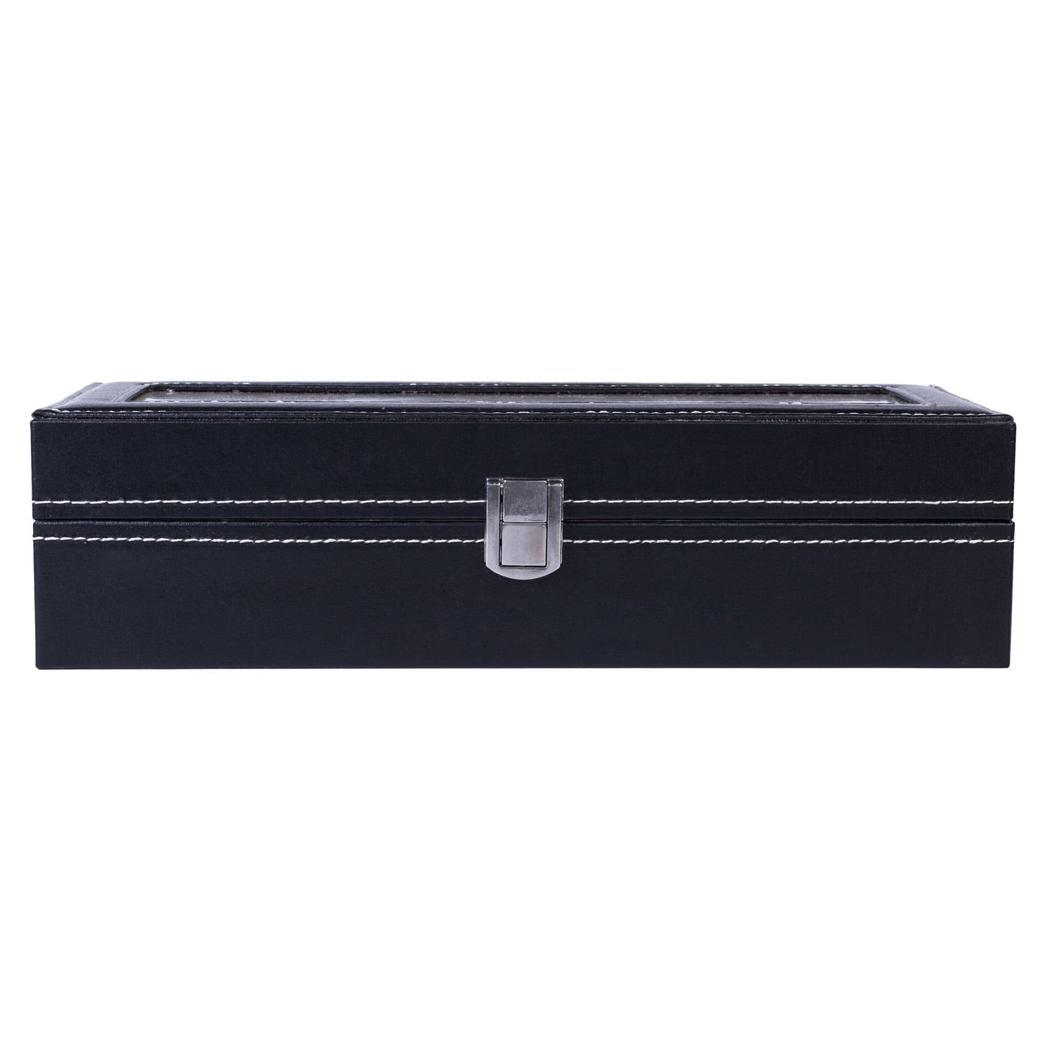 Kepooman 10 Slots Watch Box, Mens Watch Organizer with Lock and Keys, White