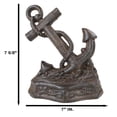 thumbnail image 2 of Cast Iron Nautical Ocean Marine Ship Anchor Decorative Paperweight Sculpture, 2 of 8