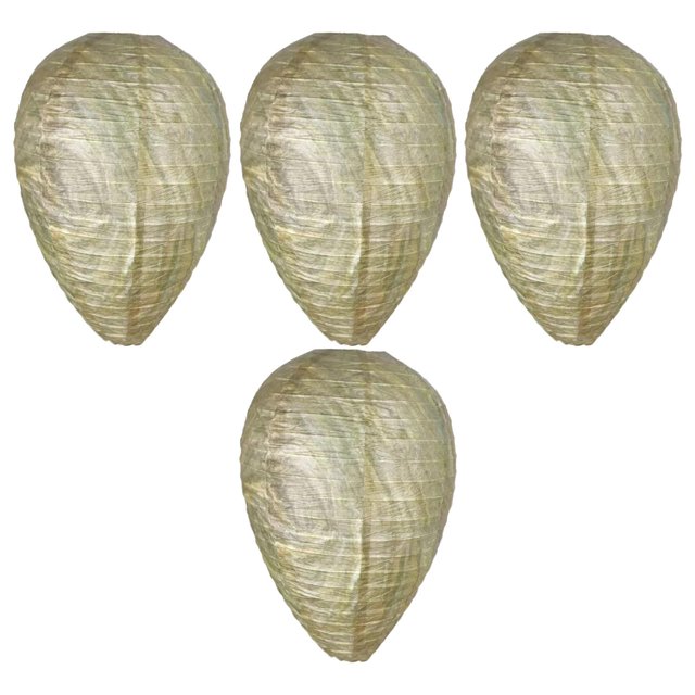 Señuelo de nido de de 4 piezas, tamaño Mini Premium para chaquetas amarillas, avispones, jardín verde claro