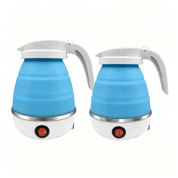 HIBIBUD 0.6L Small Travel Foldable Electric Kettle Collapsible Coffee Tea Kettle | Automatic Shut-Off,Portable Foldable,Easy Storage,Compact Electric Kettles for Boiling Water