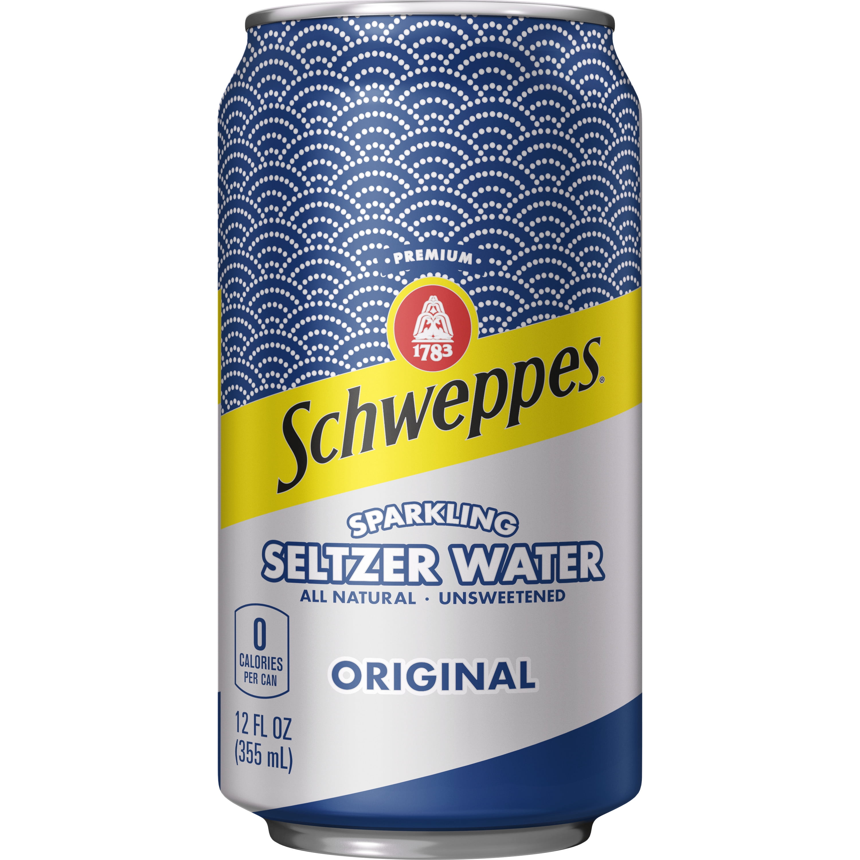 Schweppes Caffeine Free Original Sparkling Seltzer Water, 12 fl oz, 12 Pack Cans