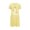 Yellow, variant on Tnhcen Holiday Plus Size Sleep Dress Funny Christmas Print Short Sleeve Round Neck Short Length Stretchy Polyester Spandex S-2XL for Cozy Nights