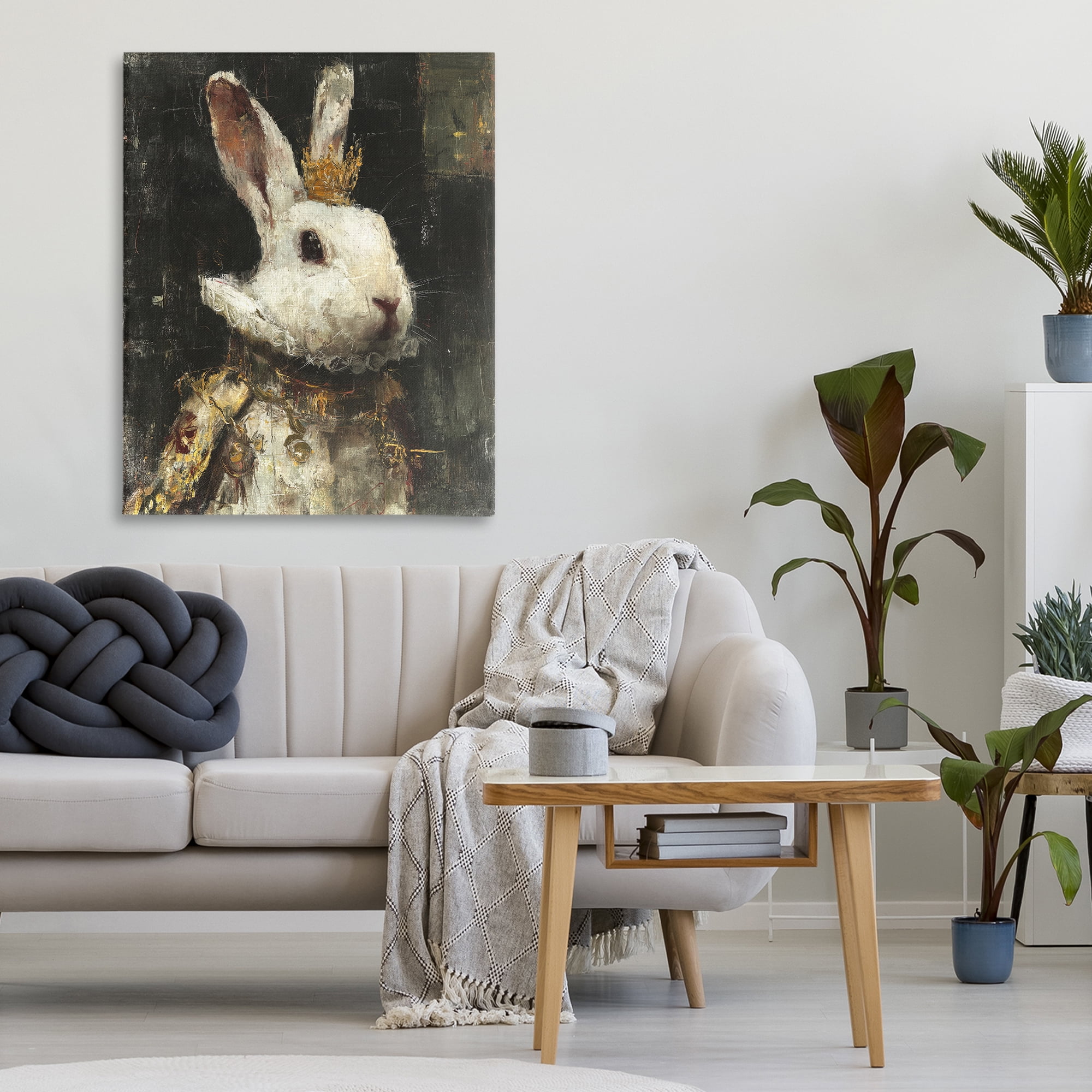 Stupell Industries Regal Hare Portrait Canvas Wall Art, design by Svetlana Aleynikova