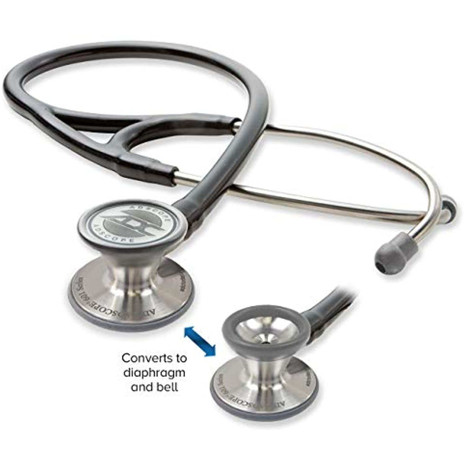 American Diagnostication ADC 601MG Adscope 601 Cardiology Stethoscope, Metallic Gray