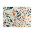 thumbnail image 5 of Yayeee Area Rugs for Living Room 6.7'x4.8' Non Slip Washable Bedroom Floor Carpet, Beige Whimsical Leaves, 5 of 6