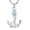 Silver With Blue Stone, variant on Nautical Souvenir Stainless Steel Anchor Cremation Necklace for Ashes for Dad Memorial Urn Pendant Necklace Women Men Keepsake Jewelry