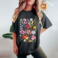 thumbnail image 6 of Sakmal Gray Tops for Women Trendy Summer Short Sleeve Crew Neck Loose Fit Graphic Tunic T Shirts for Women, 6 of 7